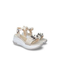 Keys K-11090 sandali donna in pelle color latte