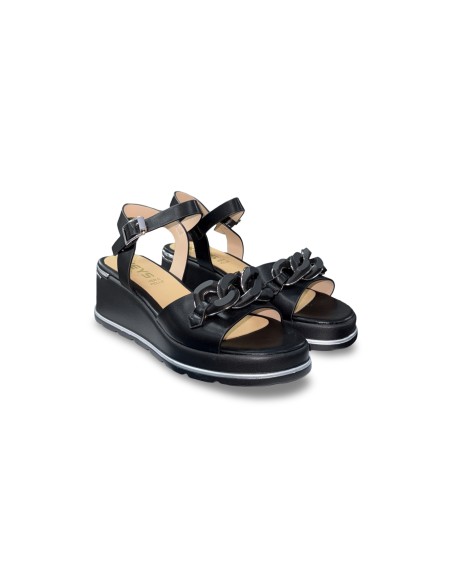 Keys K-11000 sandali donna in pelle nero
