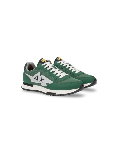 Sun68 Z44121 sneakers uomo in nabuk verde scuro