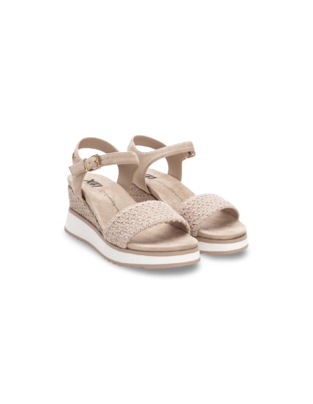 Xti 143857 sandali donna in tessuto beige