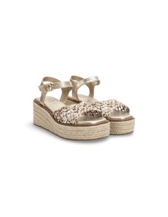 Xti 143943 sandali donna in tessuto oro
