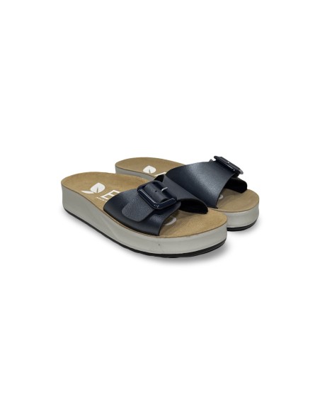 Eco Bio Ponza14/2 sandali donna in pelle perla blu