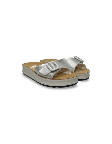 Eco Bio Ponza14/2 sandali donna in pelle perla grigio
