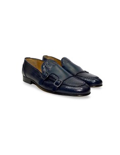 Ferrino Milano 106 mocassini uomo in pelle di vitello blu