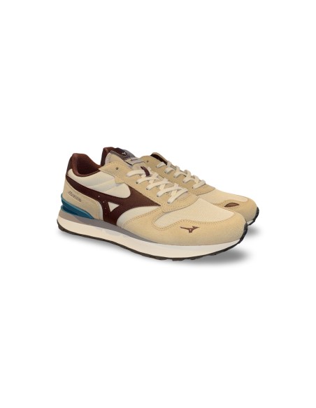 Mizuno RB87 D1GA235222 sneakers uomo in pelle e camoscio bordeaux/beige