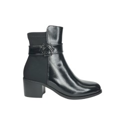 Solo Soprani SOLO32TR 218 stivaletti donna in pelle/tessuto nero