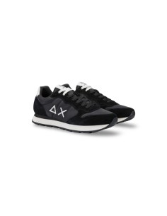 Sun68 Z35101 sneakers uomo in camoscio/tessuto nero/bianco