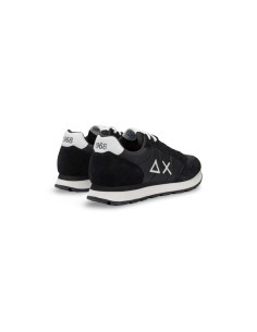 Sun68 Z35101 sneakers uomo in camoscio/tessuto nero/bianco 2