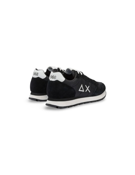 Sun68 Z35101 sneakers uomo in camoscio/tessuto nero/bianco