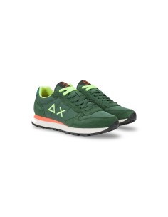 Sun68 Z44102 sneakers uomo in camoscio/tessuto verde scuro