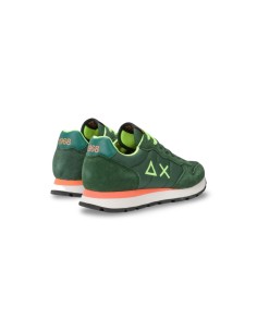 Sun68 Z44102 sneakers uomo in camoscio/tessuto verde scuro 2