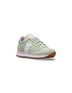 Saucony Jazz Original S1044-645 sneakers donna in camoscio/tessuto verde/bianco