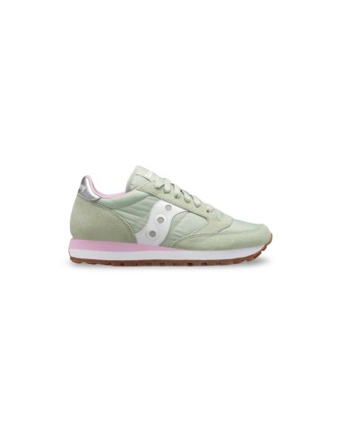 Saucony Jazz Original S1044-645 sneakers donna in camoscio/tessuto verde/bianco