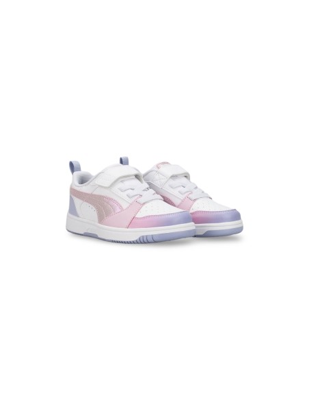 Puma Rebound V6 Lo Blurry Dreams A+PS 400594 01 sneakers bambina in similpelle
