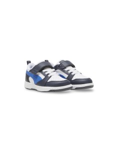 Puma Rebound V6 Lo AC Inf 397420 16 sneakers bambino in similpelle grigio/blu