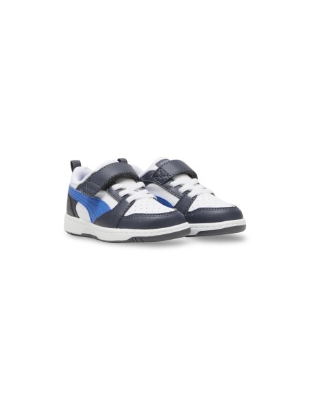 Puma Rebound V6 Lo AC Inf 397420 16 sneakers bambino in similpelle grigio/blu