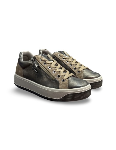 Igi&Co 8669833 sneakers donna in pelle/camoscio taupe