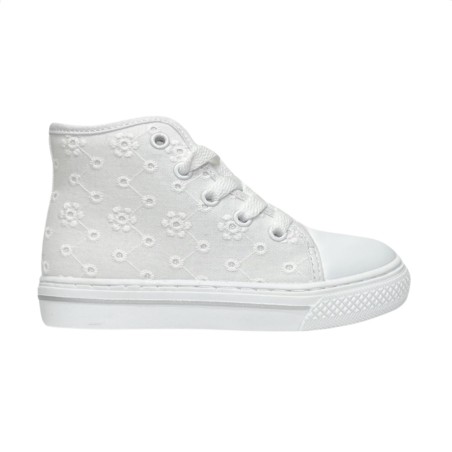 Primigi 5947200 sneakers bambina in tessuto cotone bianco