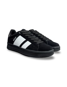 Rifle RFM524H05 FIELD sneakers uomo in camoscio nero/bianco