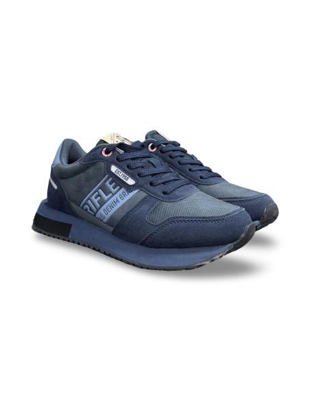 Rifle RFM523H00 sneakers uomo in camoscio/nabuk blu