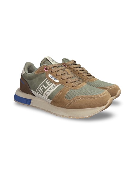Rifle RFM523H00 sneakers uomo in camoscio/nabuk cognac