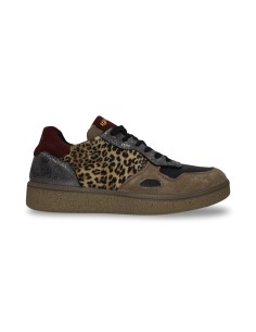 Igi&Co 8678855 sneakers donna in pelle/camoscio leopardato fango multicolor 2