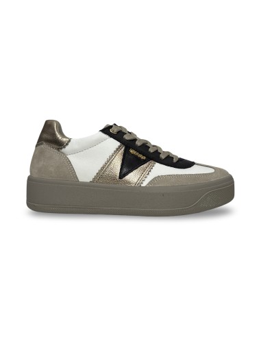 Igi&Co 8669933 sneakers donna in pelle/camoscio nero/bianco/beige