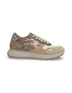 Igi&Co 8674511 sneakers donna in pelle/velluto/camoscio visone 2