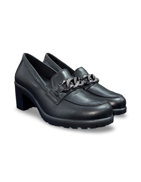 Enval Soft 8754700 mocassini donna in pelle nero