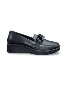 Enval Soft 8761200 mocassini donna in pelle nero 2