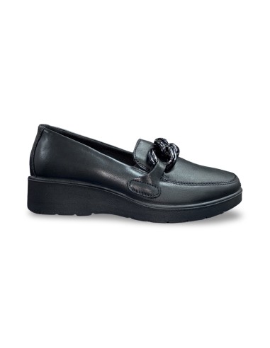 Enval Soft 8761200 mocassini donna in pelle nero