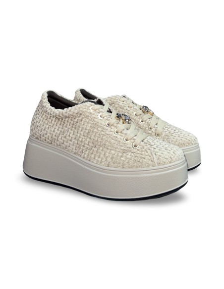 Igi&Co 8671433 sneakers donna in velluto beige