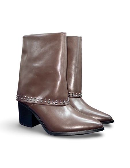 Solo Soprani S15 stivaletti donna in pelle marrone