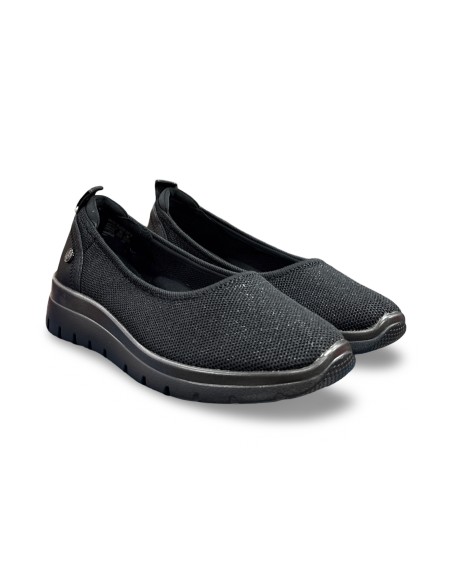Xti 144370 ballerine donna in tessuto nero