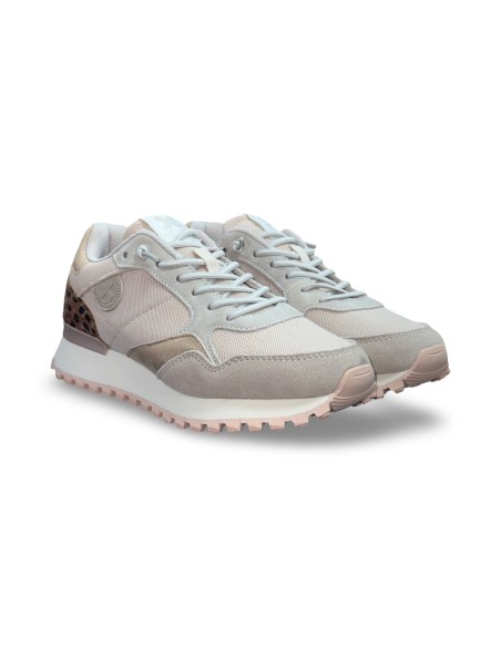 Xti 144161 sneakers donna in camoscio/tessuto beige