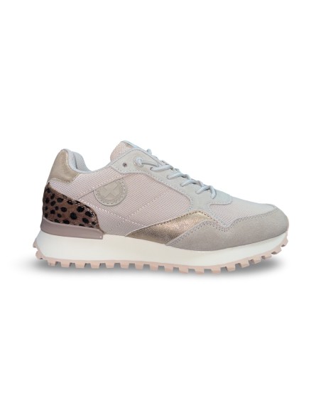 Xti 144161 sneakers donna in camoscio/tessuto beige