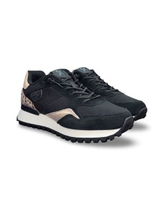 Xti 144161 sneakers donna in camoscio/tessuto nero