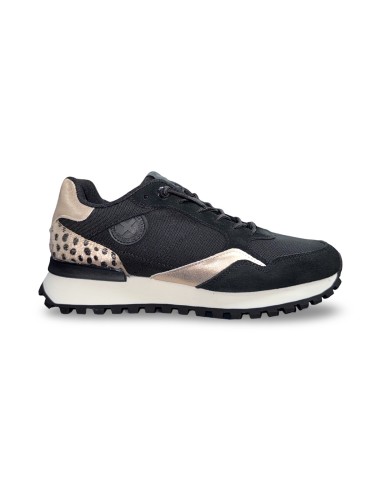 Xti 144161 sneakers donna in camoscio/tessuto nero