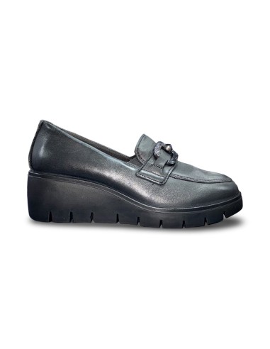 Enval Soft 8766300 mocassini donna in pelle nero