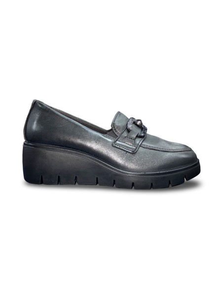 Enval Soft 8766300 mocassini donna in pelle nero