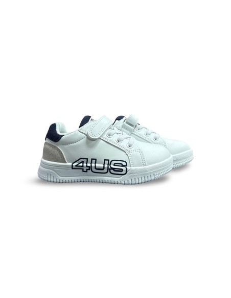 Cesare Paciotti 4US K251037 sneakers bambino in pelle bianco/blu