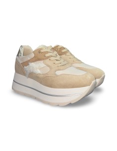 Queen Helena X33-18 sneakers donna in camoscio beige
