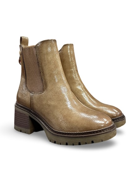 Xti 144277 stivaletti donna in vernice beige