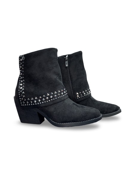 Xti 144464 stivaletti donna in camoscio nero