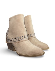 Xti 144464 stivaletti donna in camoscio beige