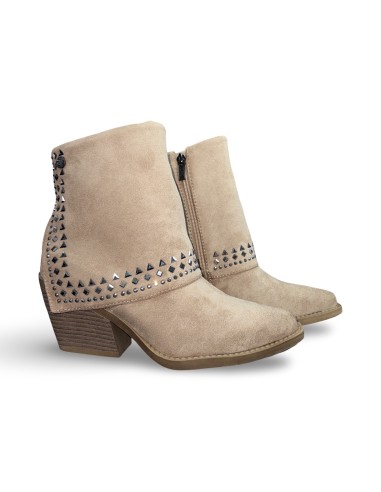 Xti 144464 stivaletti donna in camoscio beige