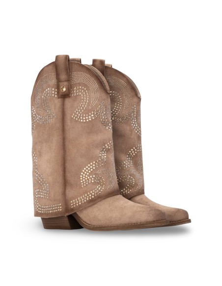 Xti 144467 stivali donna in camoscio beige