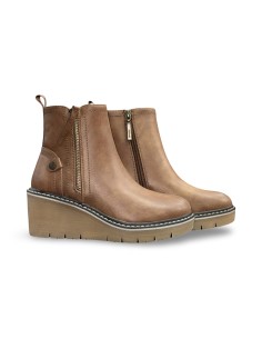 Refresh 173204 stivaletti donna in pelle color camel 2