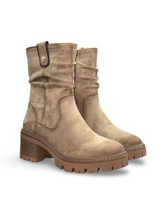 Refresh 173021 stivaletti donna in camoscio beige