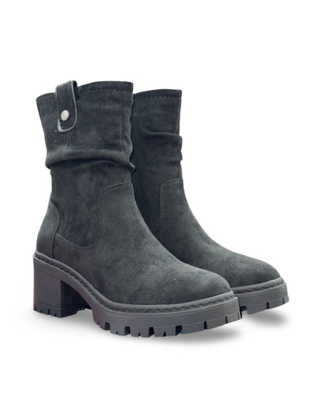 Refresh 173021 stivaletti donna in camoscio nero